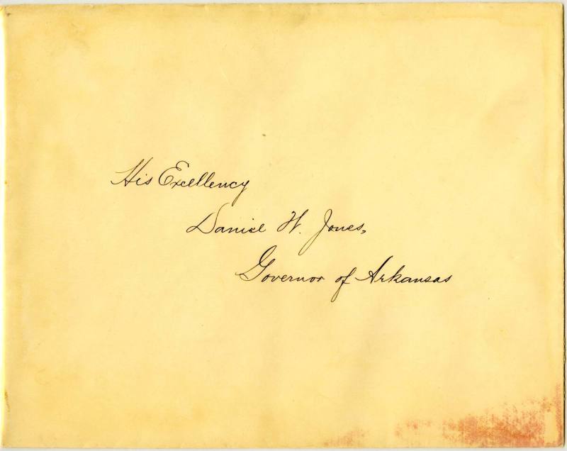 envelope to invitation for Gov. Jones