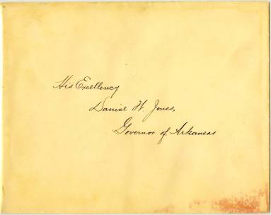 envelope to invitation for Gov. Jones