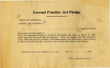 corrupt practice act pledge