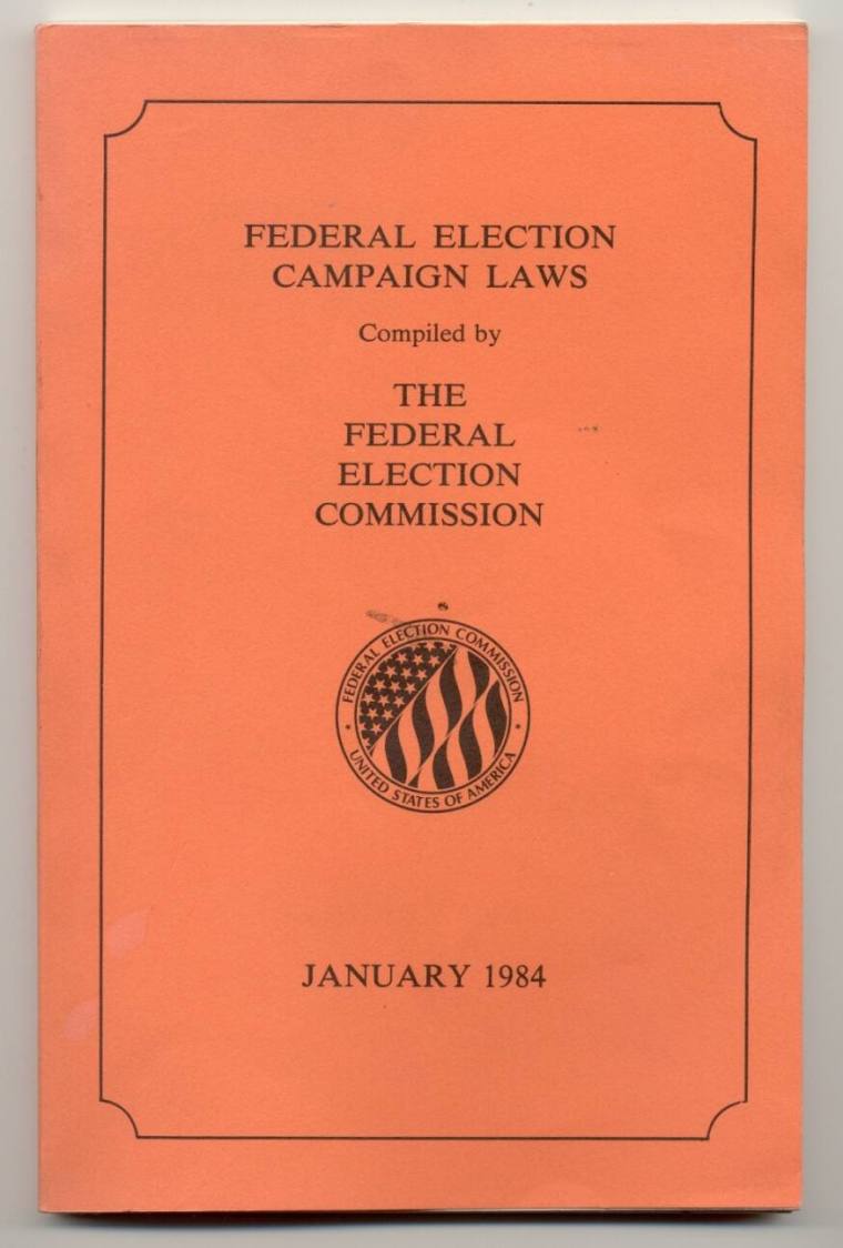 Federal Election Campaign Laws book