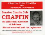 campaign handbill - Charlie Cole Chaffin