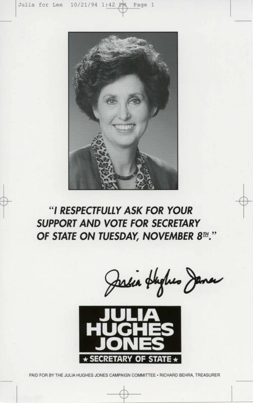 political handbill - Julia Hughes Jones