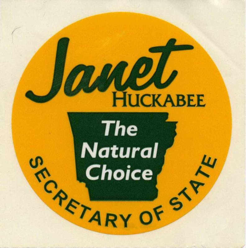 campaign sticker - Janet Huckabee