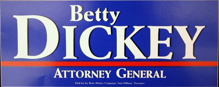 bumper sticker - Betty Dickey