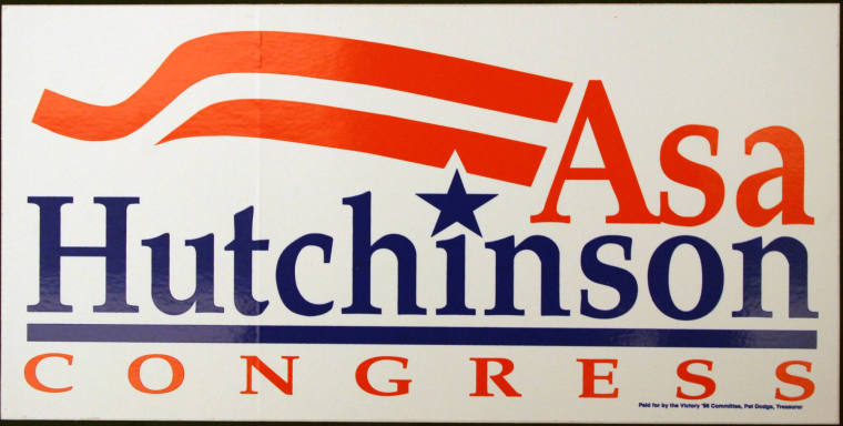 Asa Hutchinson bumper sticker