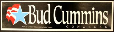 Bud Cummins  bumper sticker