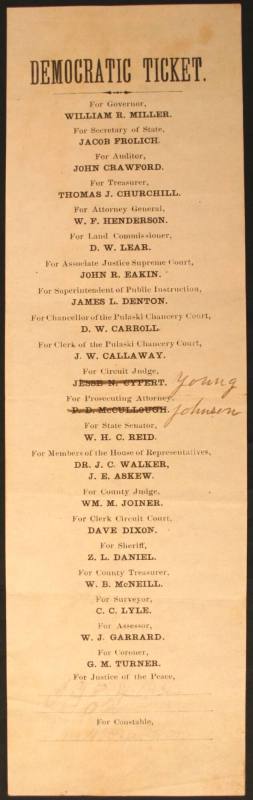 1878 Columbia County Democrat ticket