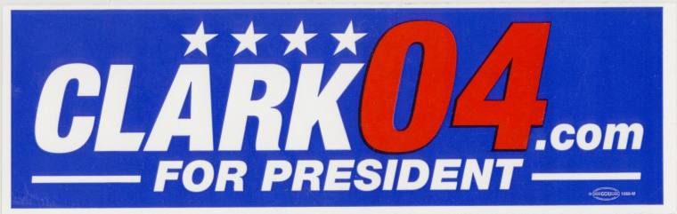 Clark campaign bumper sticker