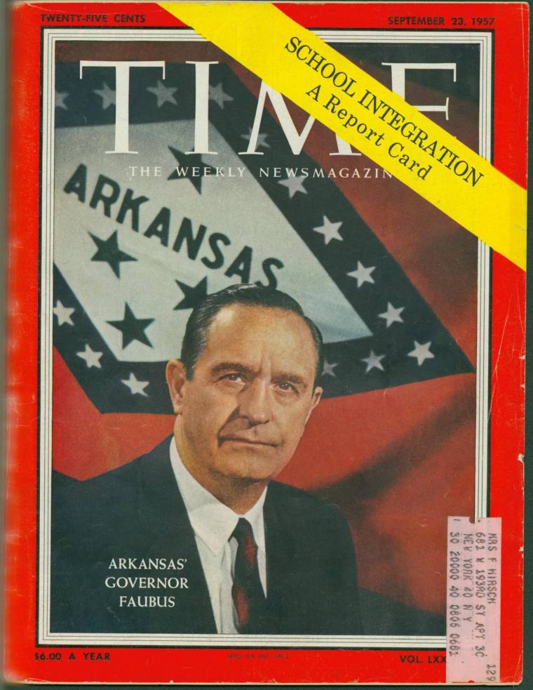 Time Magazine with Faubus on cover