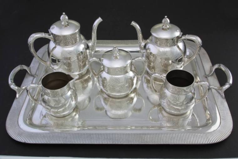 Tray, Tea Set - Governor Daniel Webster Jones Family