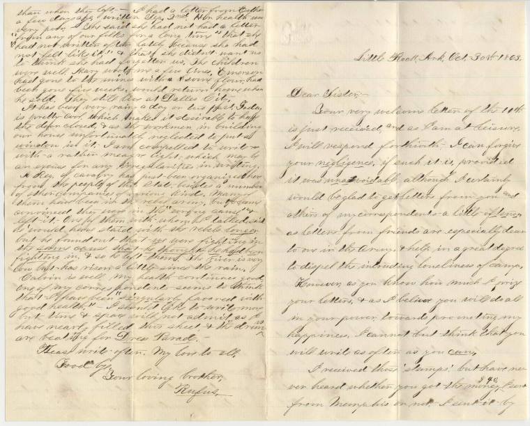 Civil War letter