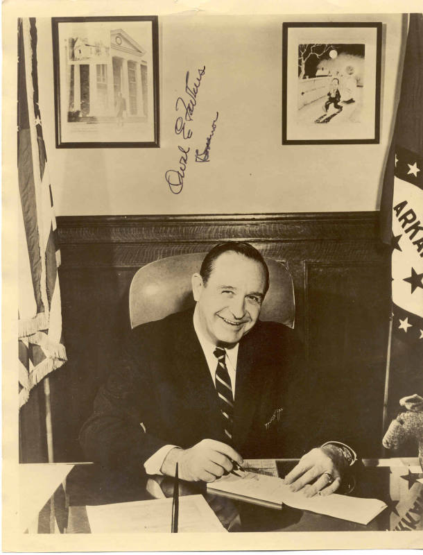 Autographed Photo of Gov. Faubus