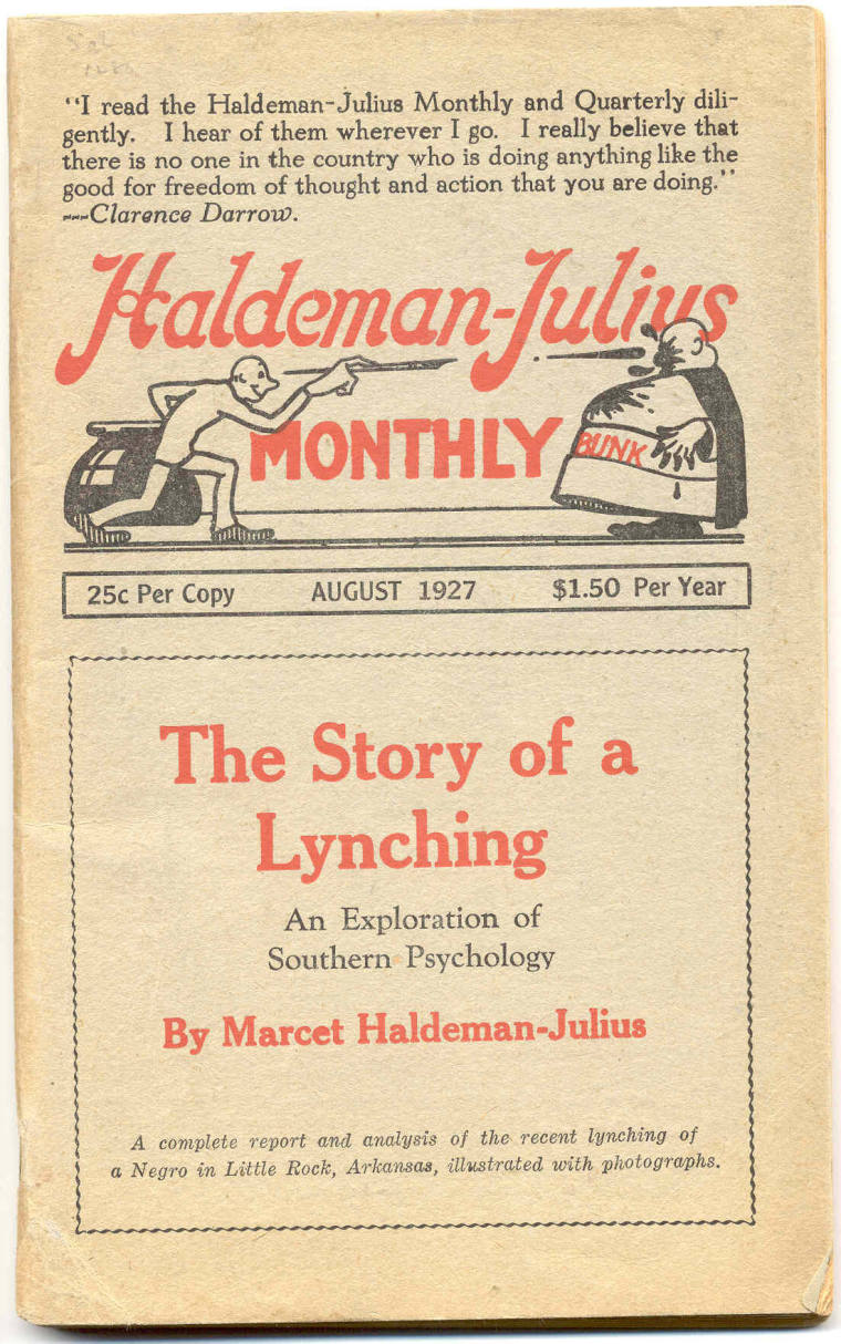 Haldeman-Julius Monthly magazine - story of a lynching