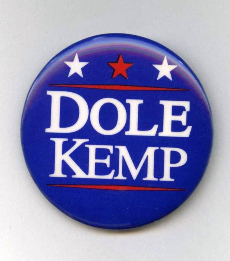 Dole/Kemp campaign button