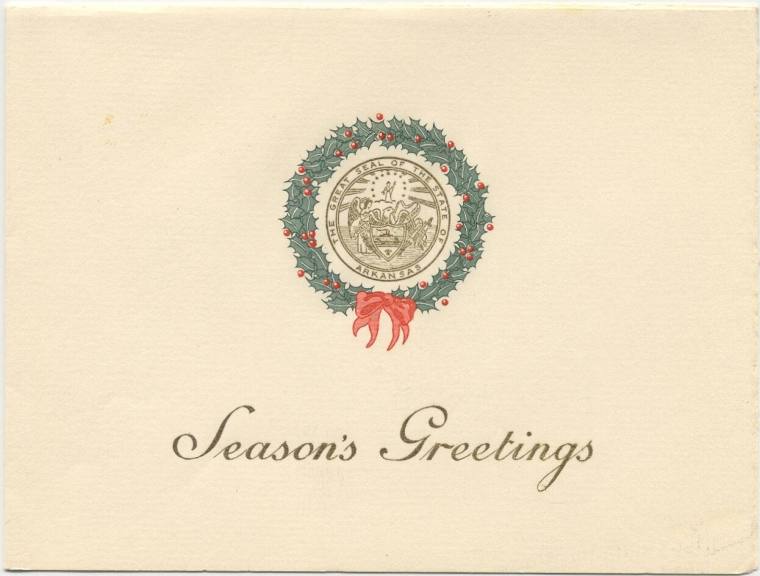 Gov Faubus Christmas card