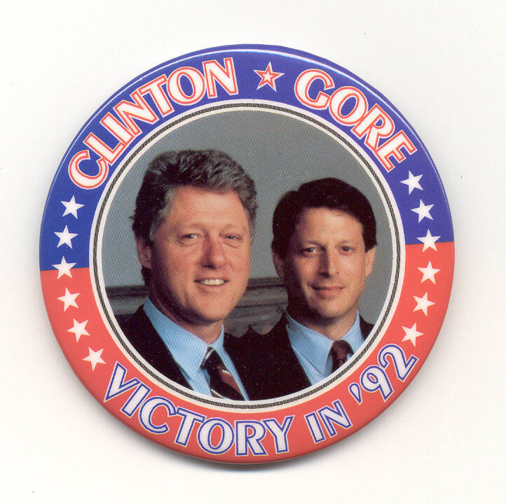 Clinton/Gore campaign  button