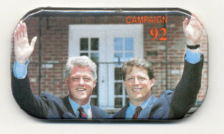 Clinton/Gore campaign button