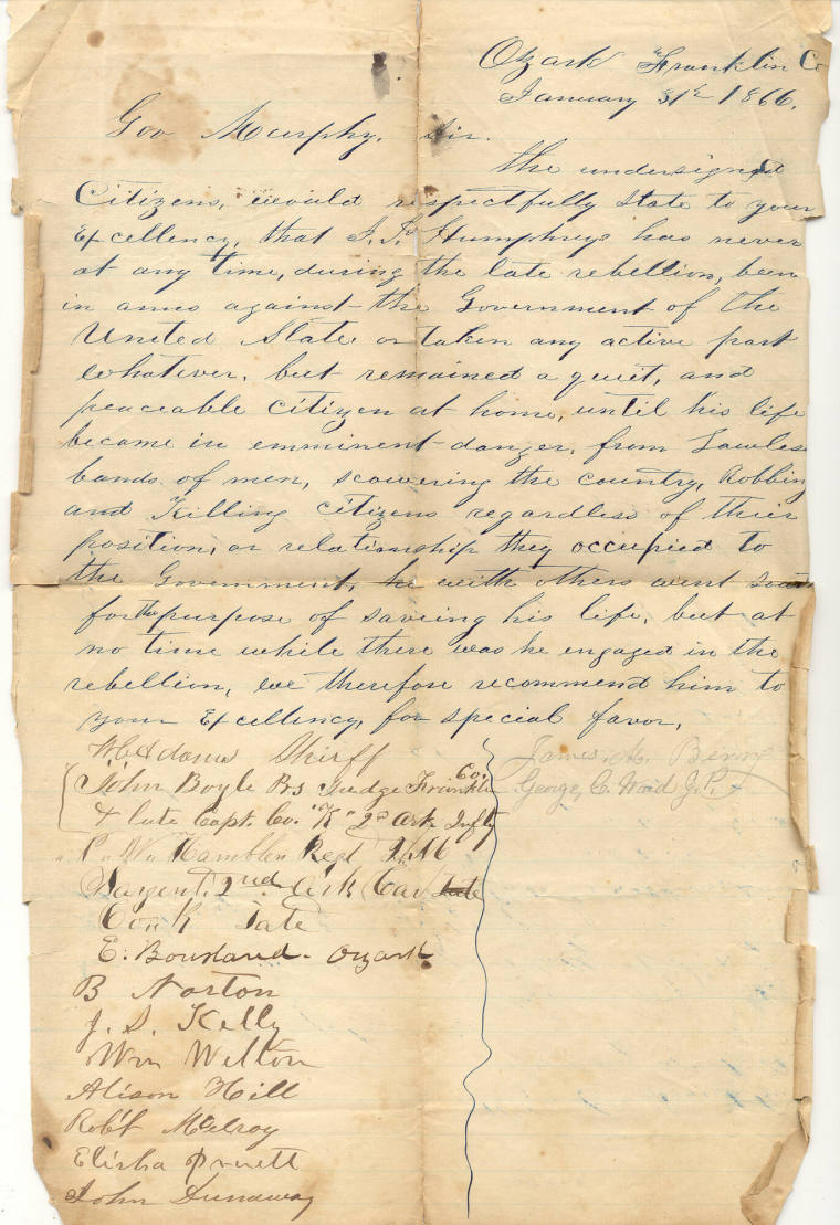 Isaac Murphey letter collection