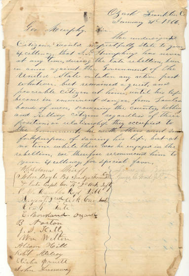 Isaac Murphey letter collection