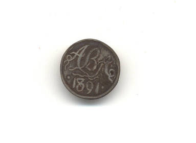 ABA button with date 1891