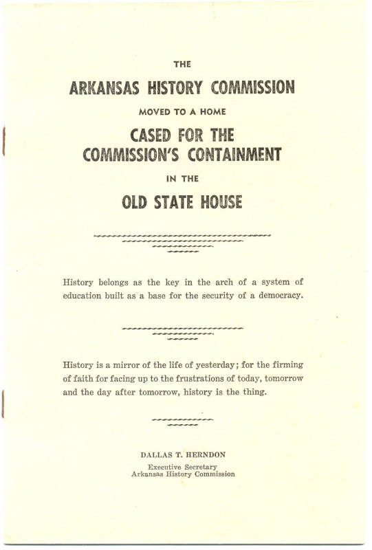 booklet about Old State House