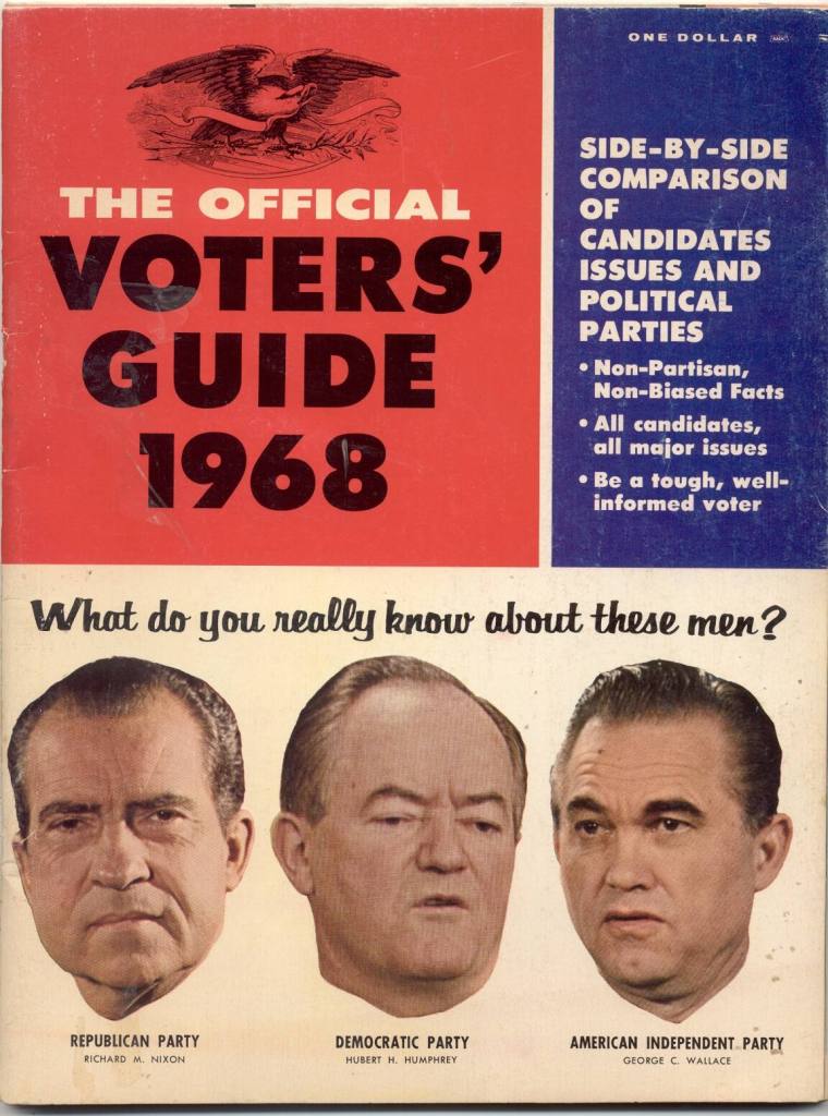 political booklet - 1968 Voter's Guide