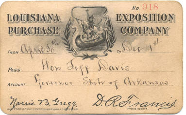 Louisiana Purchase Exposition pass - Davis