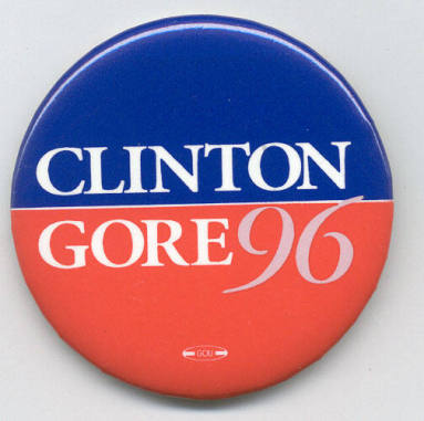 Clinton/Gore campaign button