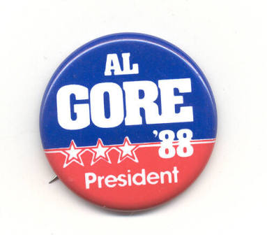 Al Gore campaign button