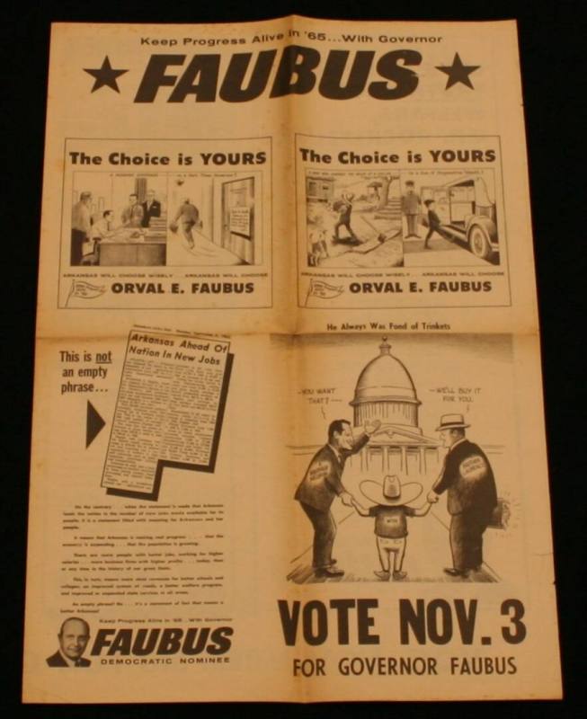 Faubus campaign poster