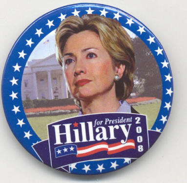 Hillary for Pres. campaign button