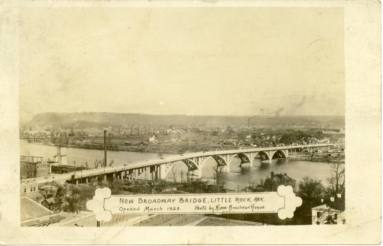 photo postcard of L.R. Broadway Bridge