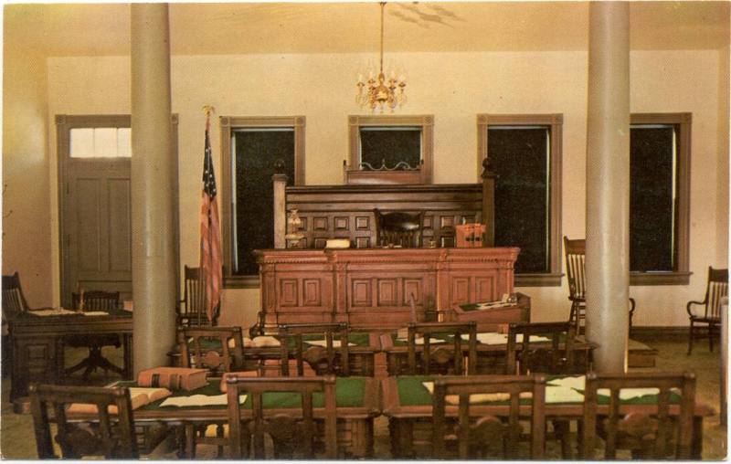 Postcard - Judge Isaac Parker's courtroom