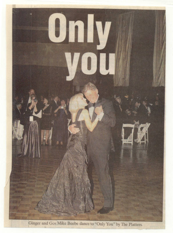 newspaper photo of Gov. & Mrs. Beebe