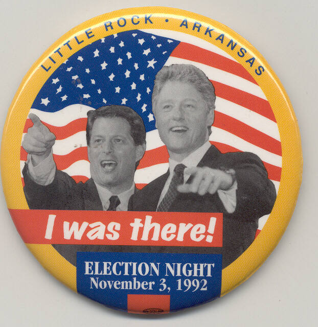 Clinton/Gore election night pin