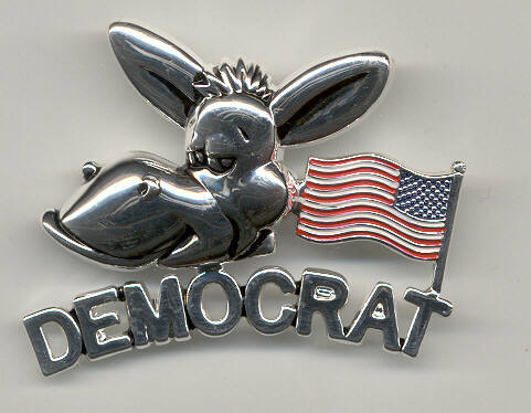 Democratic donkey pin