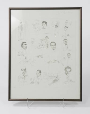 framed pencil sketches of Pryor