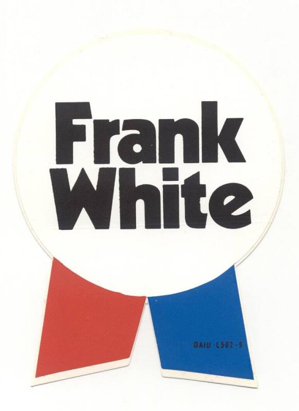 Gov. Frank White sticker