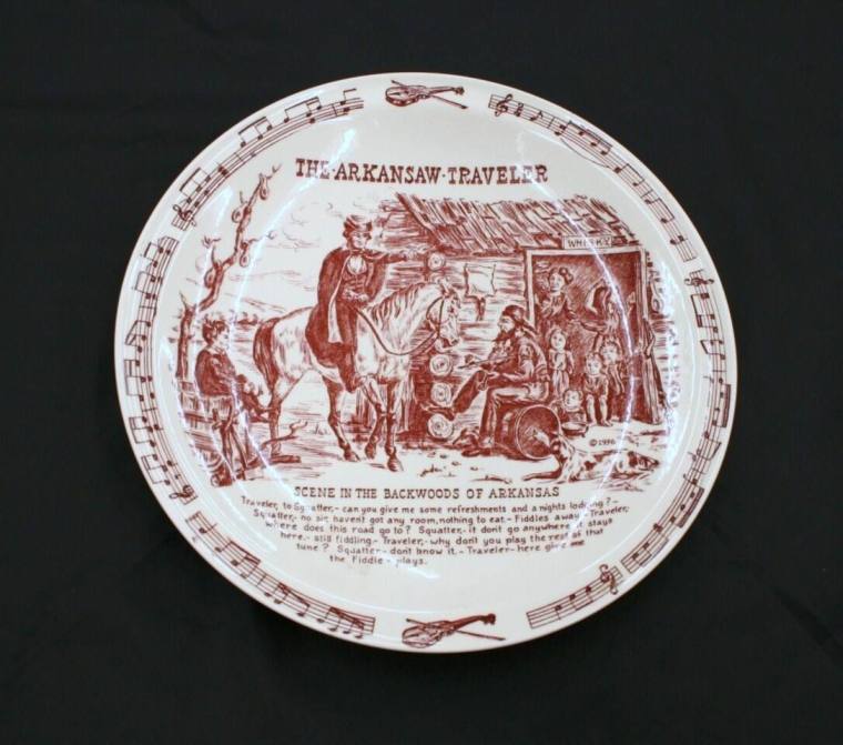 Decorative plate - The Arkansas Traveler