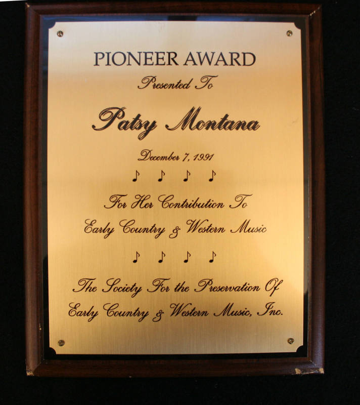 Patsy Montana Pioneer Award