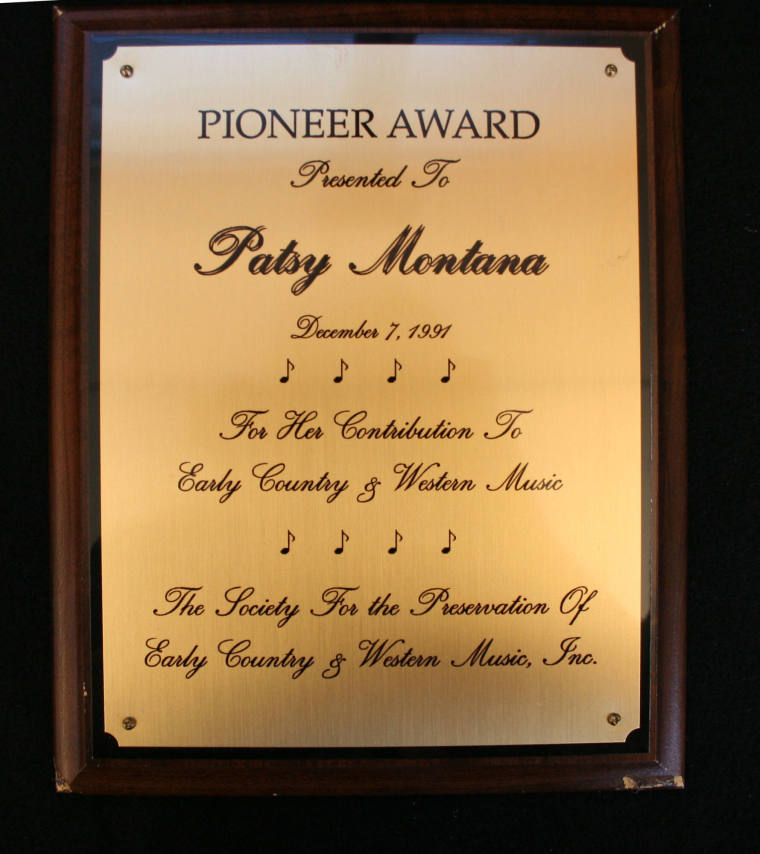 Patsy Montana Pioneer Award