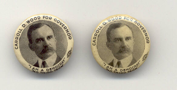 Carroll D. Woods for Gov. buttons