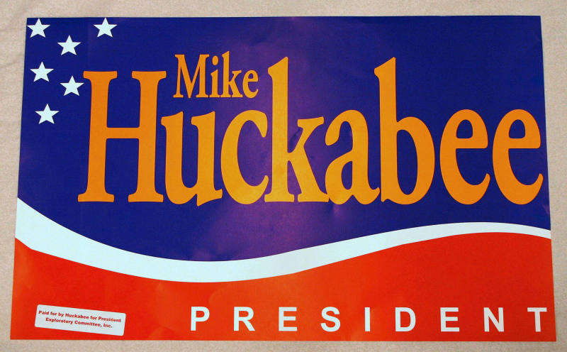 Huckabee for Pres. yard sign