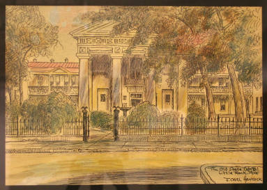 watercolor sketch of Old State House
