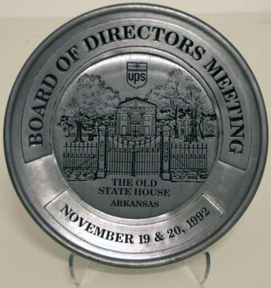 UPS Board of Directors Plate from Meeting at Old State House