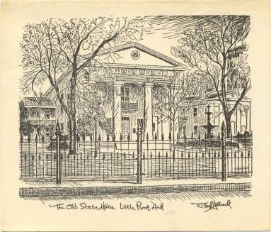 pen & ink drawing of Old State House
