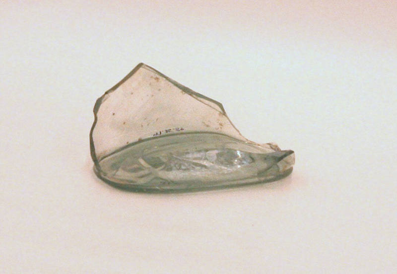 fragment of glass bottle found at OSH