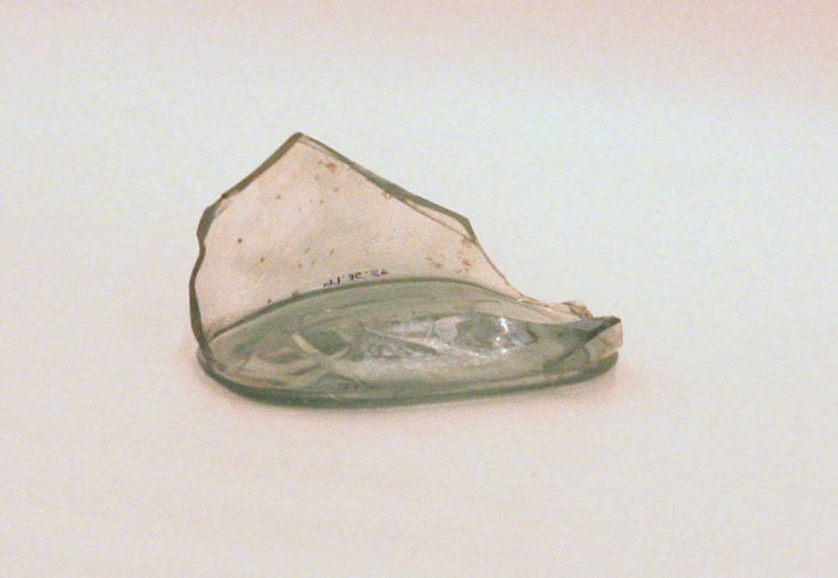 fragment of glass bottle found at OSH