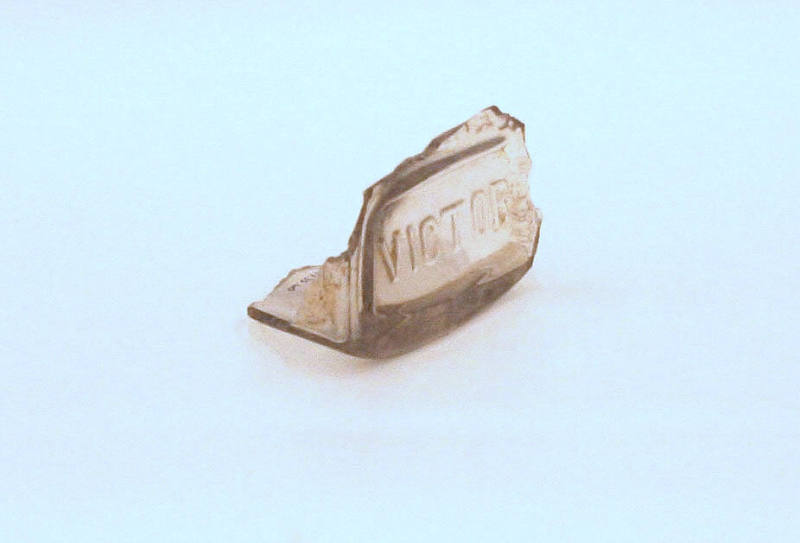 glass medicine bottle fragment found at OSH