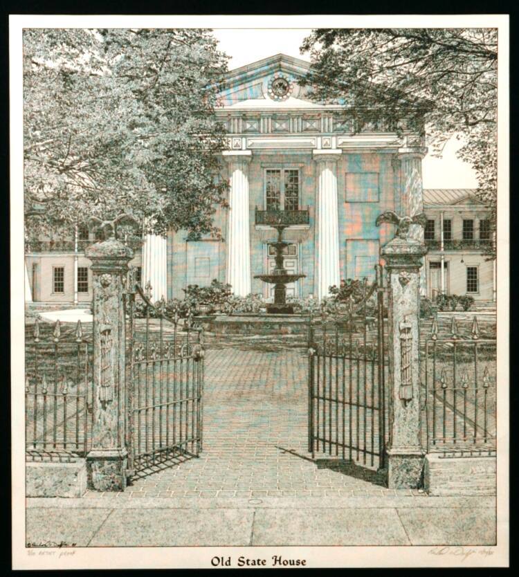 pen & ink drawing of Old State House